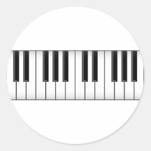 Llaves del teclado/del piano: etiquetas redondas