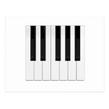Llaves del teclado/del piano: tarjeta postal