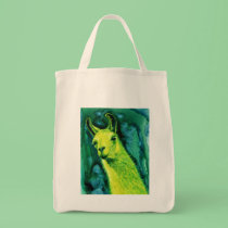 "Llemon-Llime Llama"  Grocery Tote bags