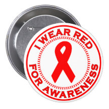 Llevo el rojo para la conciencia pin