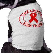 Llevo el rojo para la esperanza camisa de mascota
