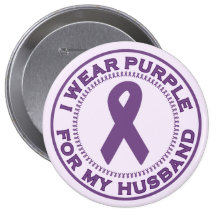 Llevo la púrpura para mi marido pin