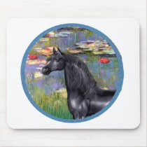 Llies 2 (Monet) - Black Arabian Horse mousepads by heartsonggallery Llies 2 (Monet) - Black Arabian Horse mousepads