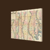 Lloyd's map of the Lower Mississippi River canvas prints