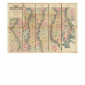 Lloyd's map of the Lower Mississippi River t-shirts