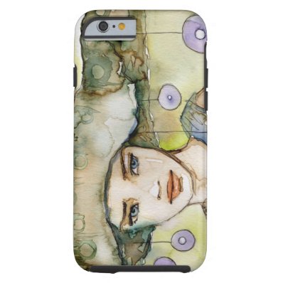 llustration of a beautiful, delicate girl tough iPhone 6 case