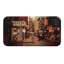 Lluvia - Chinatown - New York City iPhone 4 Case-Mate Fundas
