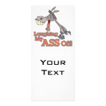 LMAO laughing my ass off funny donkey toon Customized Rack Card