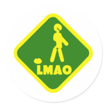 LMAO ROUND STICKER