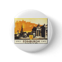 LNER Edinburgh LMS It's Quicker by Rail Button