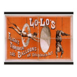 Lo-Lo's,'Flight Through the Balloons' Retro Theate Postcard