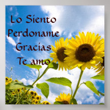 Lo Siento, Perdoname, Gracias, Te Amo Poster