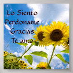 Lo Siento , Perdoname, Gracias , Te Amo Print