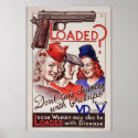 &quot;Loaded with VD&quot; vintage World War II STD poster