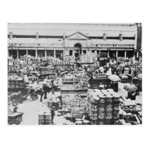 Loading Fruit at Covent Garden Market, 1900 Post Card