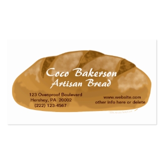 Loaf of Artisan Bread Business Cards Bakery