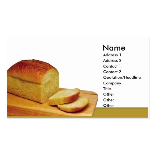 Loaf of bread business card template