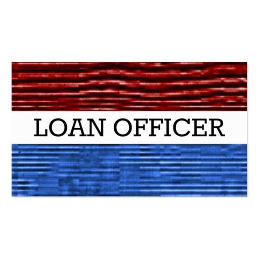 Loan Officer Patriotic Business Card (front side)