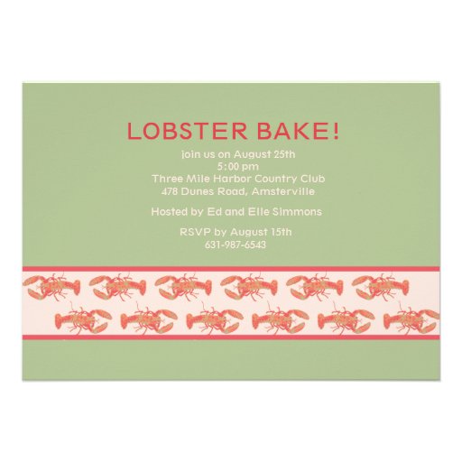 Lobster Bake Invitation