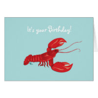 Lobster Birthday Card