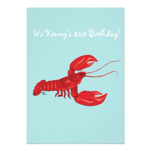 Lobster Birthday Party Invitation