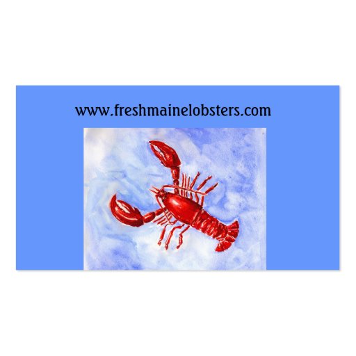 Lobster Biz Card Business Cards (back side)