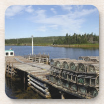 Lobster Boat, Mushaboom, Nova Scotia, Canada cork coasters