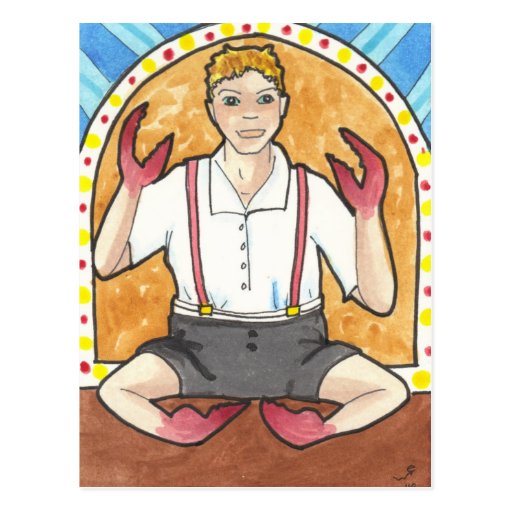 Lobster Boy Circus & Side Show art postcards Zazzle