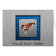 Lobster; Brushed metal-look Cards