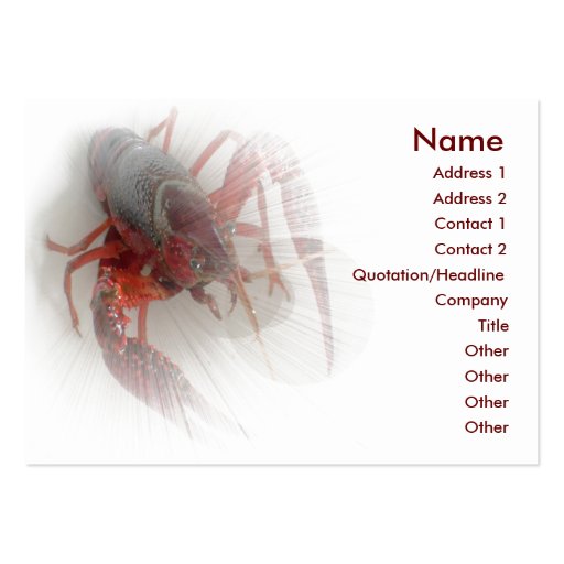 Lobster Business Card (front side)