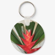 Lobster claw Heliconia flower keychains