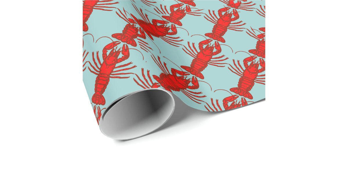 Lobster, Crayfish, Crawfish Paper Wrapping Paper 