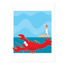 Lobster Light House Post Cards