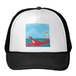 Lobster Light House Trucker Hat