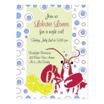 Lobster Lovers invitation postcards