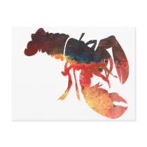 Lobster Mixed Media Collage Post Cards