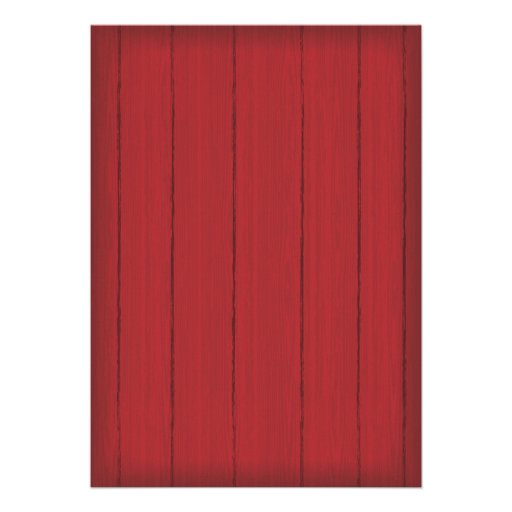 Lobster on Red Barn Wood Invitation