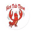 Lobster or Crawfish Hot Tub Time stickers by figstreetstudio Lobster or Crawfish Hot Tub Time stickers