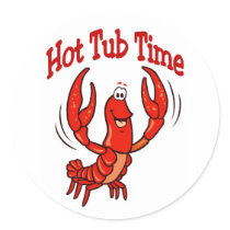 Lobster or Crawfish Hot Tub Time stickers by figstreetstudio Lobster or Crawfish Hot Tub Time stickers