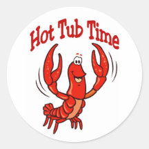 Lobster or Crawfish Hot Tub Time Sticker