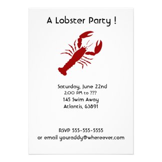 Lobster Party Invitations