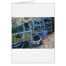 Lobster pots greeting card