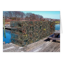 Lobster Pots, York Harbor, Maine Greeting Cards