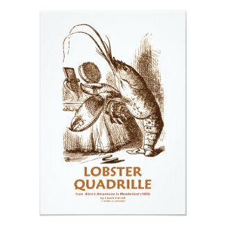 Lobster Quadrille (Alice In Wonderland) 5x7 Paper Invitation Card
