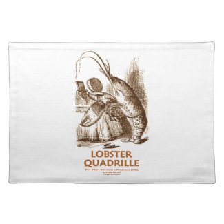 Lobster Quadrille (Brush Mirror Wonderland Humor) Placemat
