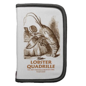Lobster Quadrille (Brush Mirror Wonderland Humor) Folio Planner