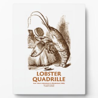 Lobster Quadrille (Brush Mirror Wonderland Humor) Photo Plaques