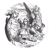 Lobster Quadrille Round Sticker