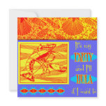 Lobster Retro Luau Hula Party Invitations