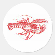 Lobster Round Stickers